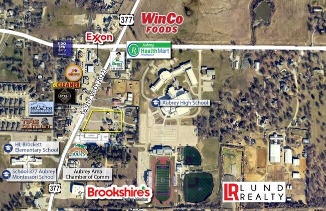 Plus de détails pour US 377 -3 AC | ON SEWER | COMMERCIAL | 3 LOTS, Aubrey, TX - Terrain à vendre